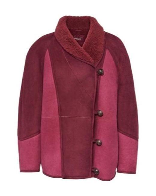 Isabel Marant Red Abeni Suede Jacket