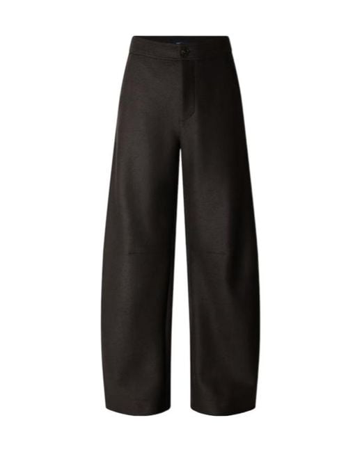 Soeur Black Ebony Boiled Wool Pants