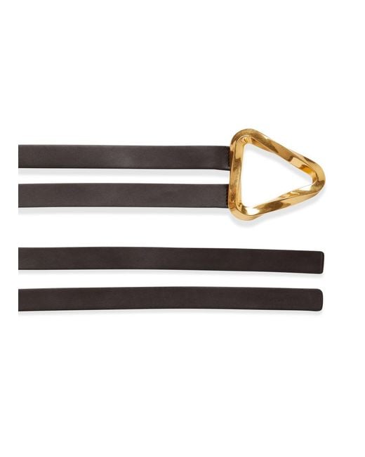 Bottega Veneta White Triangle Buckle Belt