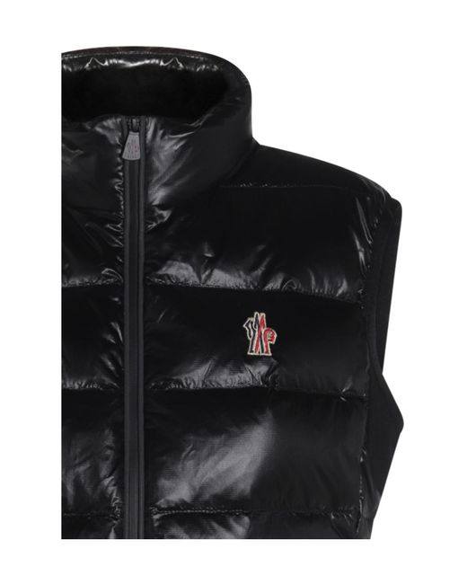 Moncler Black Grenoble Padded Zip-Up Jersey Gilet