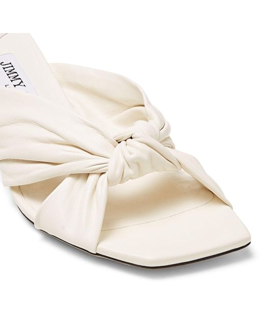 Jimmy Choo Natural Avenue Heel Muller Sandals
