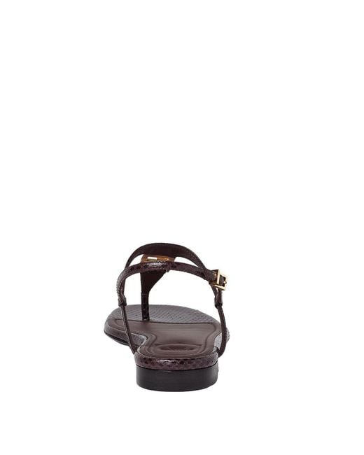 Fendi Brown Ffold Logo Plaque Thong Sandals