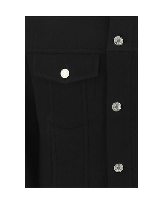 AMI Black Long-Sleeve Wool Jacket for men