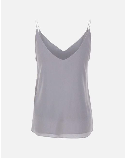 Eleventy Gray V-Neck Camisole Top