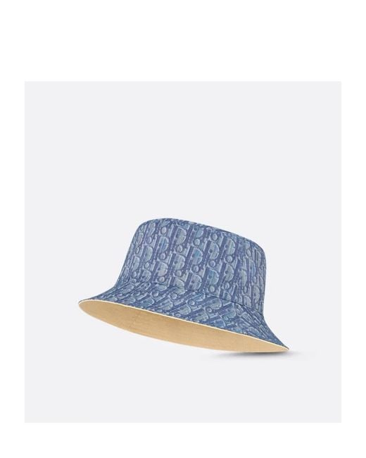 Dior Natural Homme Logo Embroidered Reversible Bucket Hat for men