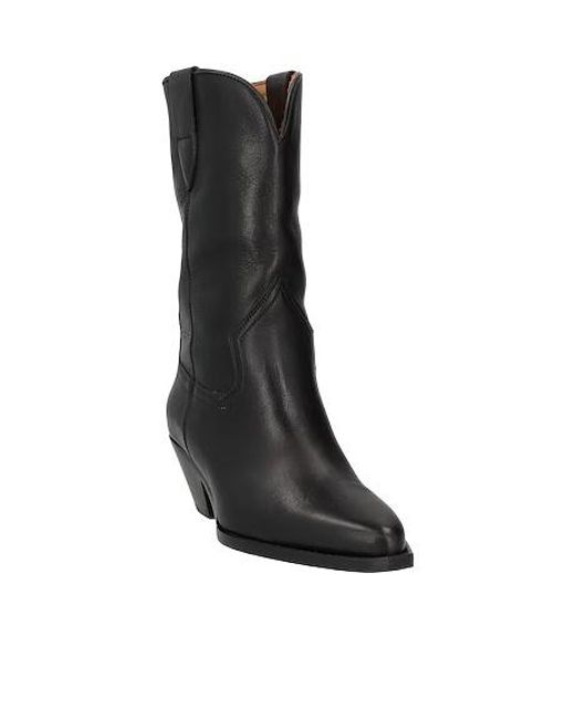 Isabel Marant Black Plain Colour Ankle Boots