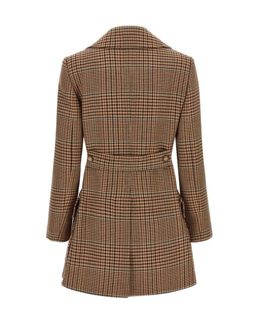 Etro Brown Prince Of Wales Coat