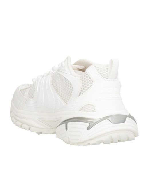 DIESEL White Simple Low-Top Sneakers