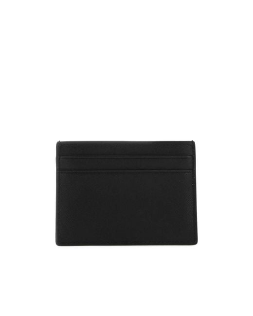 Bally Black Logo Plaque Cardholder for men