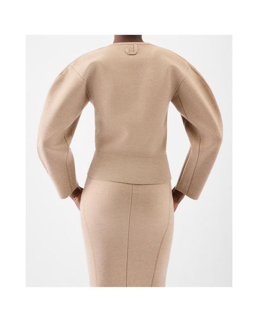 Jacquemus Natural The Doppio Knitted Cardigan