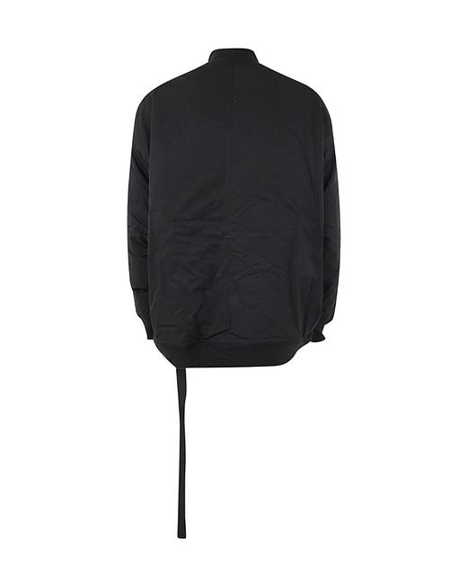 Rick Owens Black Long Bomber Jacket for men