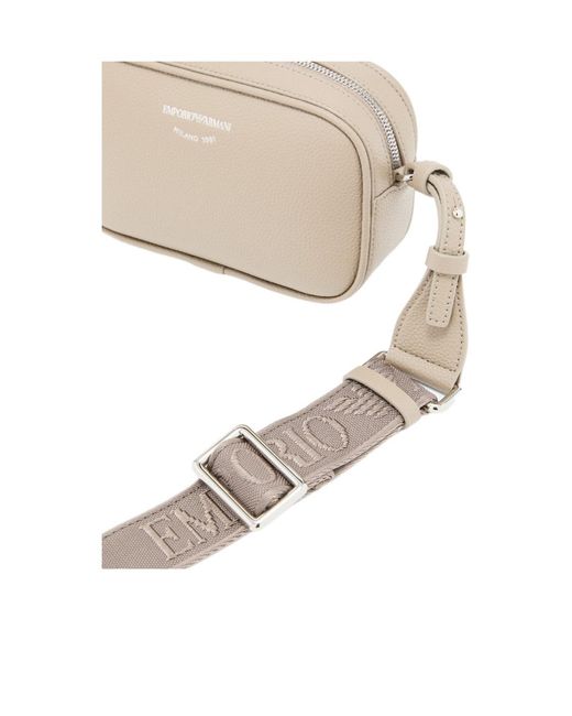 Emporio Armani Natural Logo-Strap Crossbody Bag