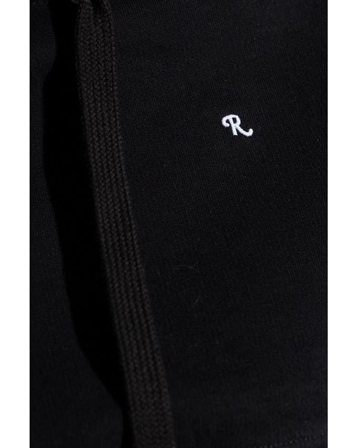 Raf Simons Black Cropped Short-Sleeve Hoodie