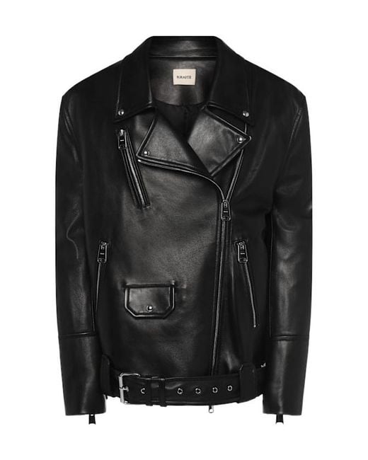 Khaite Black Hansel Leather Jacket
