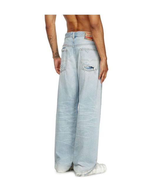 DIESEL Blue 2001 D-Macro Distressed Jeans for men