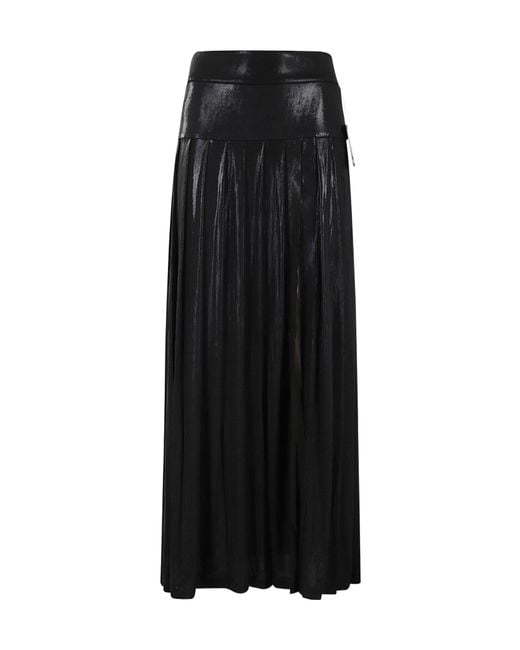 Norma Kamali Black Pleated Skirt
