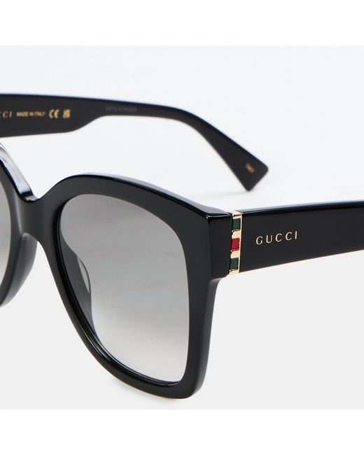 Gucci Metallic Oversized Frame Sunglasses