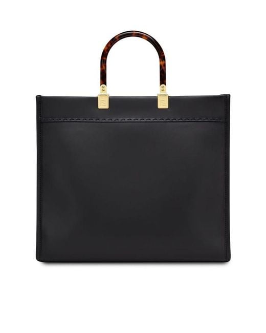 Fendi Black Sunshine Medium Tote Bag
