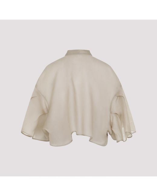 Max Mara Gray Donna Button-Up Cape
