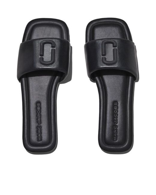Marc Jacobs Black The J Marc Square-Toe Sandals