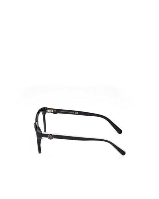 Moncler White Eyewear Square Frame Glasses