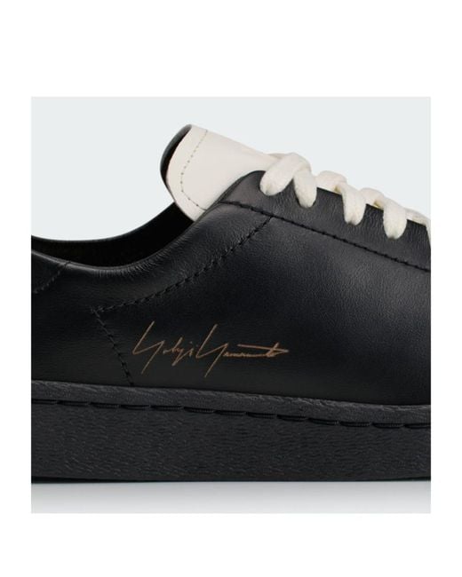 Y-3 Black Superstar Shell-Toe Leather Sneakers for men