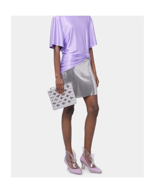 Rabanne Gray Rabanne Zipped Clutch Bag