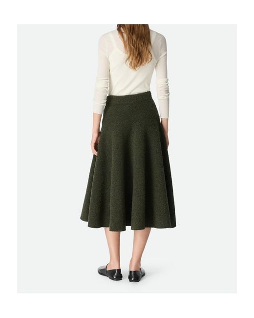Bottega Veneta Natural Wool Bouclé Skirt