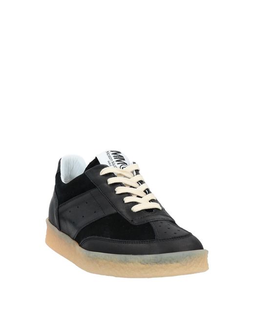 MM6 by Maison Margiela Black Minimalist Low-Top Casual Shoes