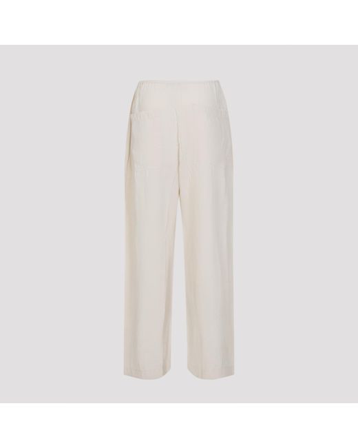 Studio Nicholson White Hera Drawstring Pants