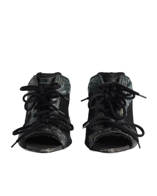 Balenciaga Black Stapler Heeled Sandals