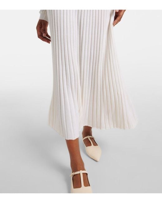 Gabriela Hearst White Ardor Silk And Cashmere Maxi Dress
