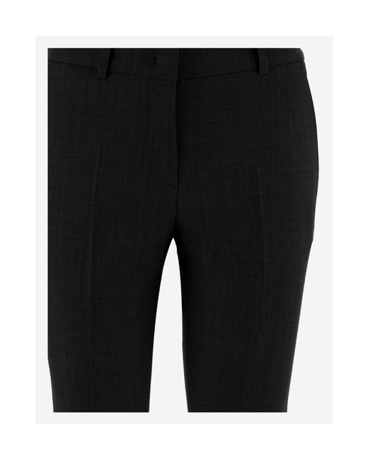 Ql2 Black Casual Trousers With Belt Loops