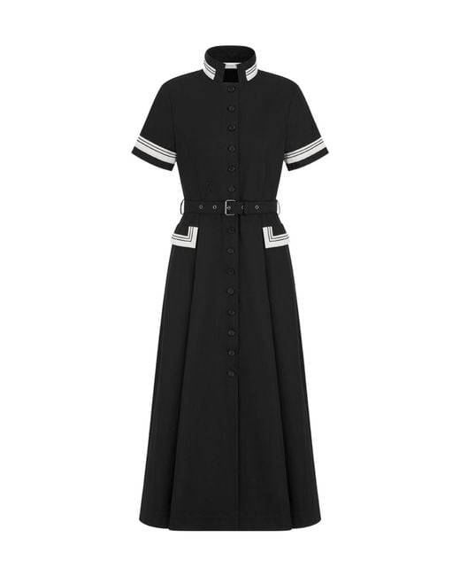 Dior Black Mid-Length Flared Shirtdress