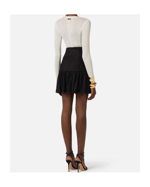 Elisabetta Franchi Black Jewel Detailed Skirt