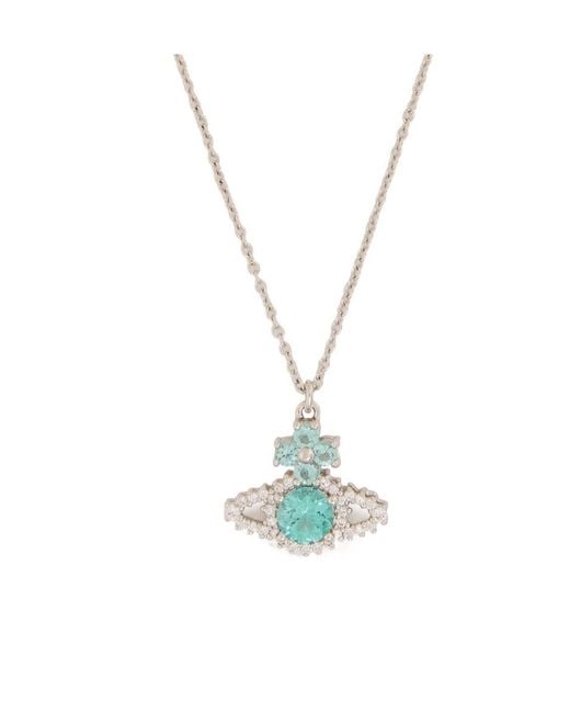 Vivienne Westwood Metallic Valentina Crystal-Embellished Orb Pendant Necklace