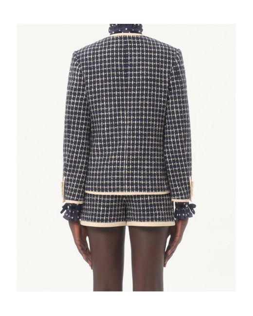 Valentino Black V-Neck Button-Up Jacket