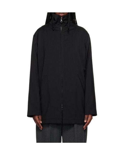 Our Legacy Black Helm Wool Long-Sleeve Casual Jacket
