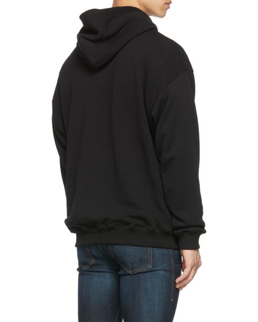 DIESEL Black Slogan Front Pocket Hoodie for men