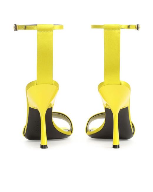 Sergio Rossi Yellow Evangelie Open Toe Sandals