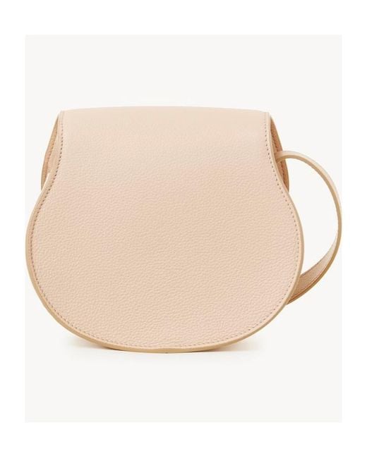 Chloé Natural Marcie Leather Crossbody Bag