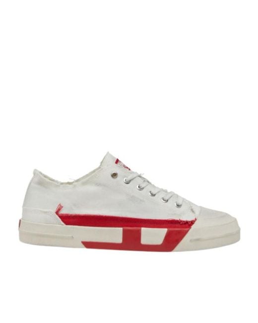DIESEL White S-D-Verse Low Ii Sports Shoes for men