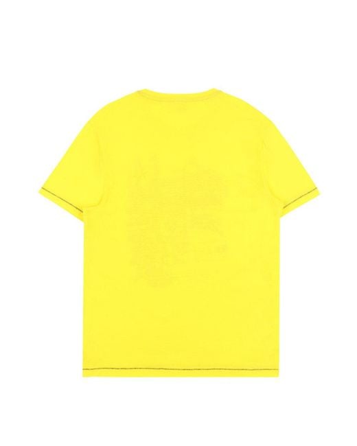 EA7 Yellow Round Collar Logo T-Shirt for men