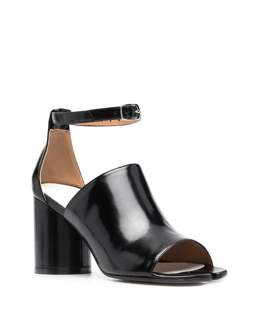 Maison Margiela Black Tabi Block Heel Sandals