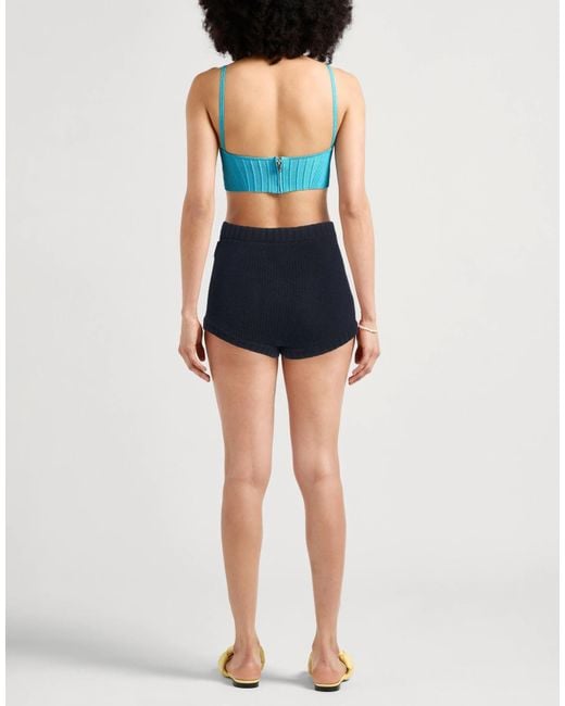 Chloé Blue Solid Color Knitted Hot Pants