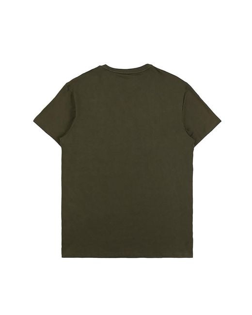 Armani Jeans Green Round-Necked Logo T-Shirt for men