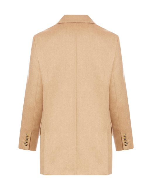 Max Mara Natural Falster Double-Breasted Long-Sleeved Jacket