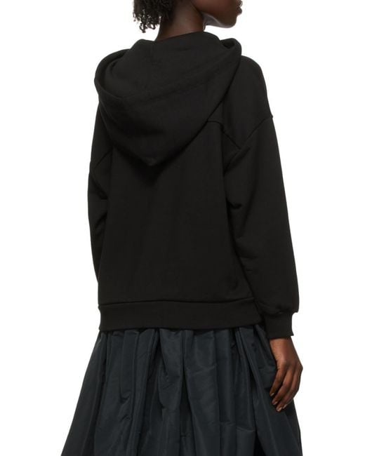 McQueen Black Graffiti Logo Printed Hoodie
