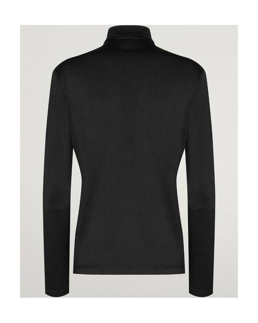 Wolford Blue Thermal Half Zip Top