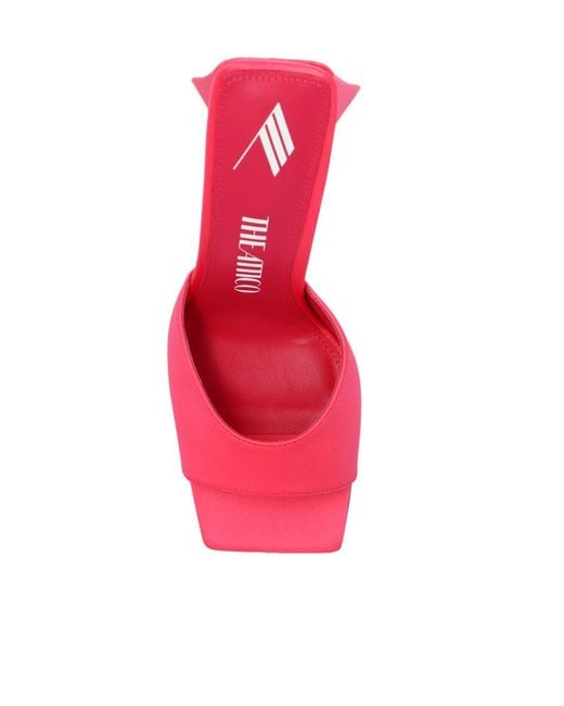 The Attico Pink The Devon Square-Toe Mules